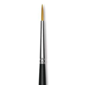 Open in modal - Trekell Synthetic Gold Taklon Brush - Round, Short Handle, Size 2, close-up