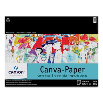 Open in modal - Canson Foundation Canva-Paper Pad, 18" x 24", White, 10 sheets