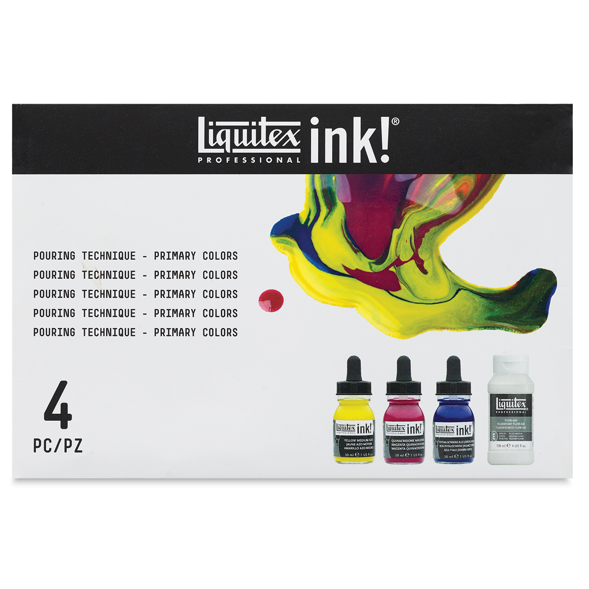 Liquitex Ink Pouring Technique Primary Colors Set
