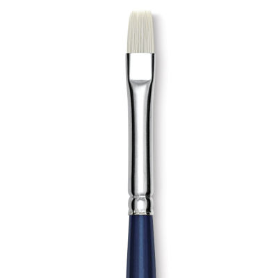 Silver Brush Bristlon Stiff White Synthetic Brush - Bright, Size 1 (close-up)