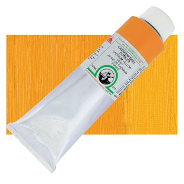 Open in modal - Old Holland Classic Oil Color - Cadmium Yellow Deep, 225 ml tube and swatch