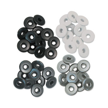 We R Memory Keepers Eyelets - Gray Assortment, Wide, Pkg of 60