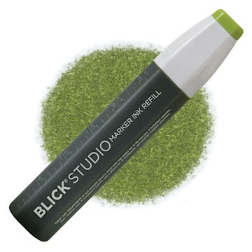 Open in modal - Blick Studio Marker Refill - Leaf Green, 048, swatch and refill