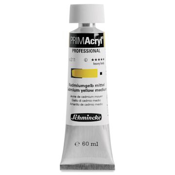 Open in modal - Schmincke Primacryl Professional Acrylic Paint - Cadmium Yellow Medium, 60 ml Tube
