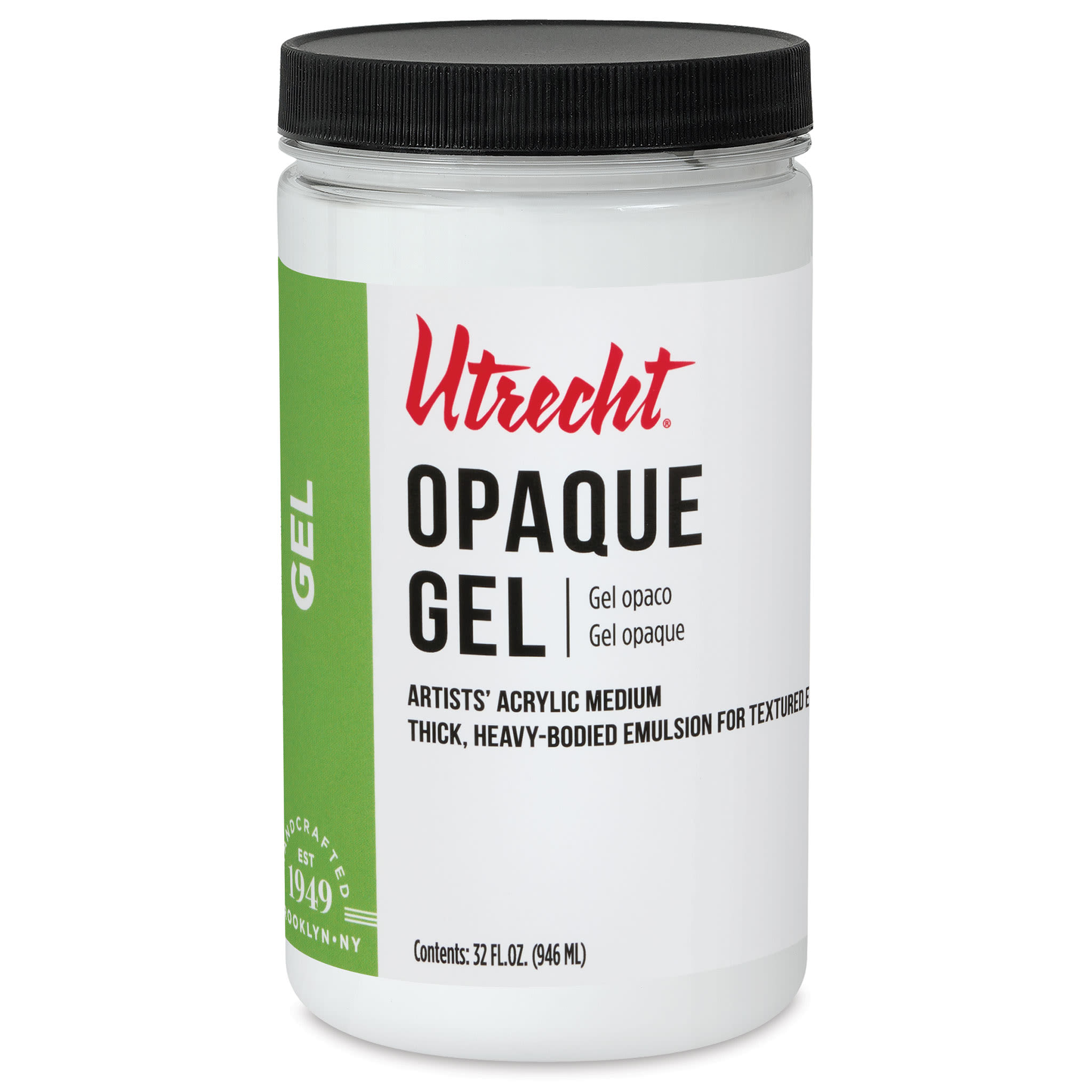 New look! Same formula - Utrecht Artists' Acrylic Opaque Gel Medium, 32 oz