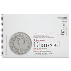 Strathmore 500 Series Charcoal Pad - 12'' x 18'', Assorted Tints, 24 Sheets