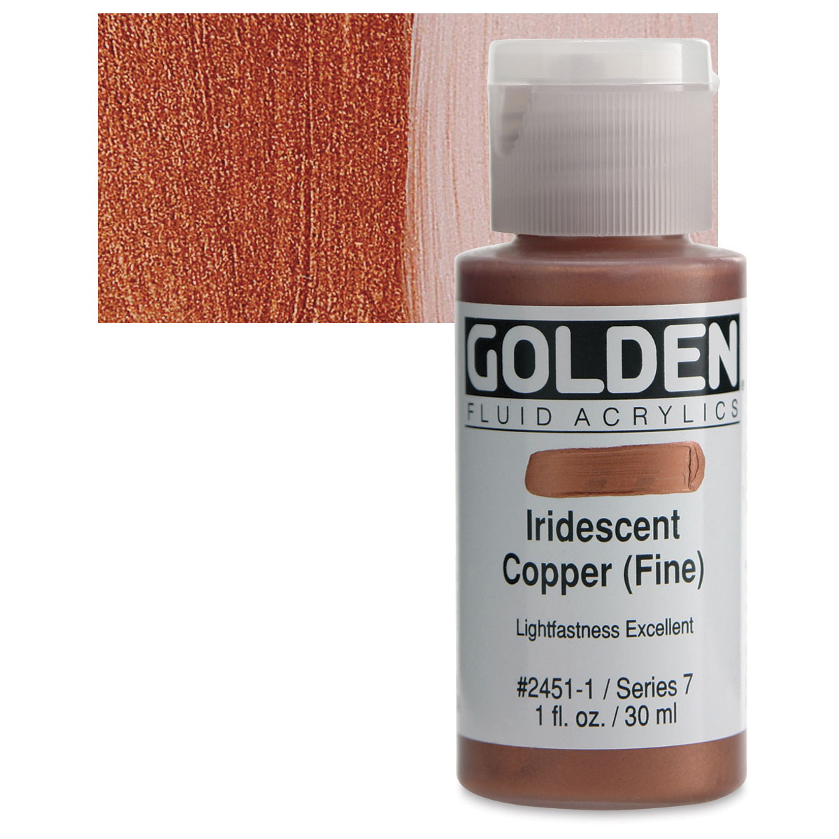 Golden Fluid Acrylics - Iridescent Silver (Fine), 1 oz bottle