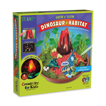 Creativity for Kids Grow n’ Glow Dinosaur Habitat - Front of package