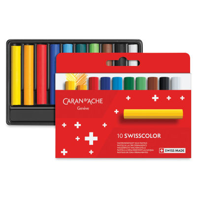Caran d'Ache Swisscolor Wax Pastels - Set of 10