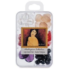 John Bead Masterpiece Collection Glass Bead Box - Large Seated Nude/Amedeo Modigliani (Front of packaging)