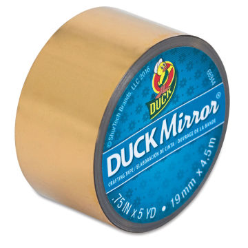 Mirror Crafting Tape - .75 inch wide roll of Gold Mirror Tape shown at angle