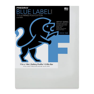 Fredrix Blue Label Cotton Canvas - 11" x 14", Gallery Profile 1-3/8"