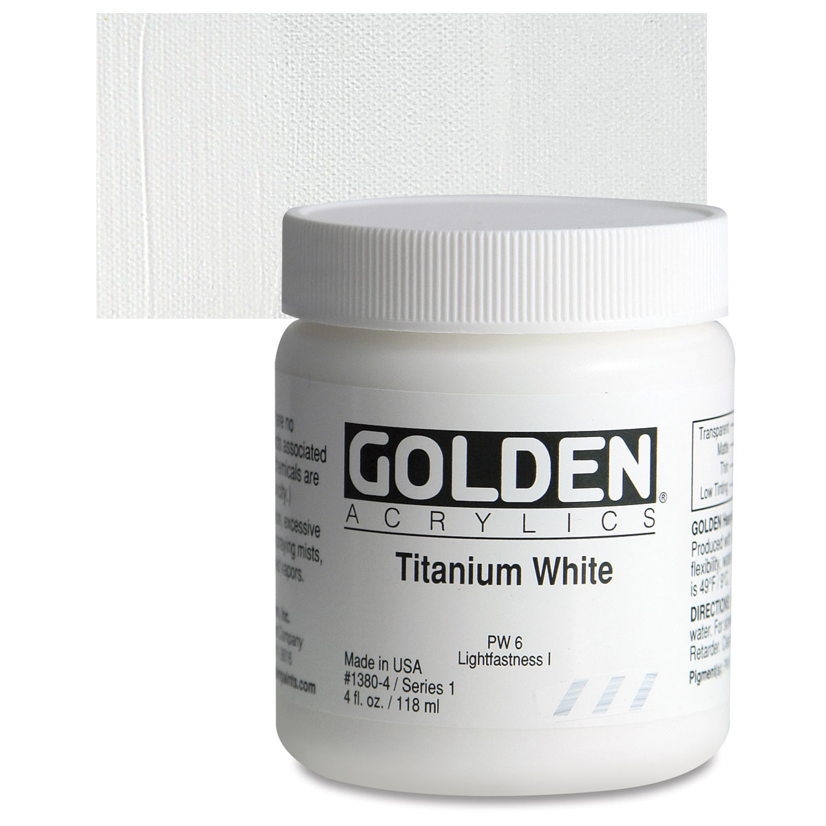 Blick Studio Acrylics - Titanium White, 4 oz tube