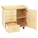 Diversified Spaces Mobile Storage Cabinet - Maple Top