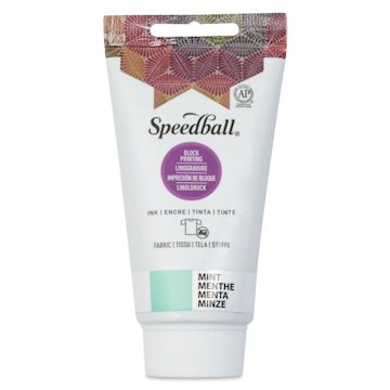 Open in modal - Speedball Fabric and Paper Block Printing Ink - Mint, 2.5 oz