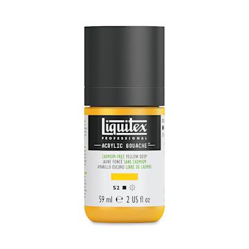 Open in modal - Liquitex Acrylic Gouache - Cadmium Free Yellow Deep, 59 ml