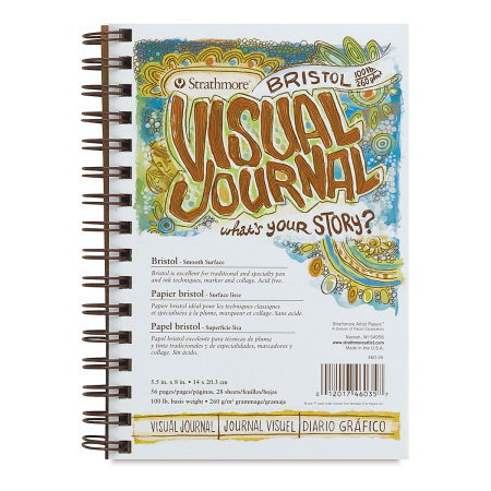 Strathmore Visual Journal - 8'' x 5 1/2'', Bristol (Smooth), 28 Sheets