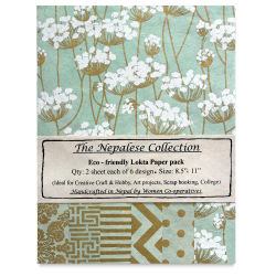 
Nepalese Collection Lokta Paper - Front of Mint/Gold Package