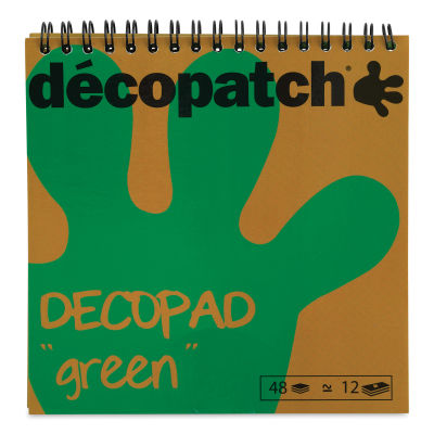 DecoPatch Paper DecoPad - Green, 6" x 6", front