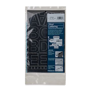 Open in modal - Chartpak Vinyl Letters – 2" Capital Letters, Black - front of packaging