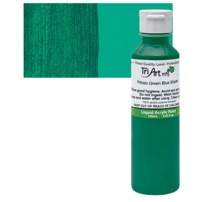 Tri-Art Liquid Artist Acrylics - Phthalo Green, 120 ml bottle