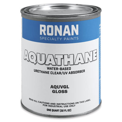 Ronan Aquathane UV Absorber - Front of 1 Quart can of Gloss finish