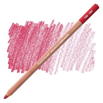 Open in modal - Caran d'Ache Pastel Pencil - Carmine Lake pencil and swatch