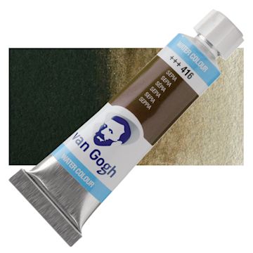 Open in modal - Van Gogh Watercolor - Sepia, 10 ml tube and swatch