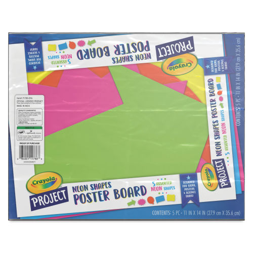 Crayola Project Poster Board - 5 Pack - White, 11 x 14 in - Kroger