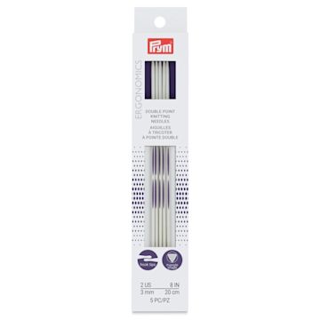 Open in modal - Prym Ergonomics Double Point Knitting Needle Set - Size 2, Set of 5, 8" - front of packaging