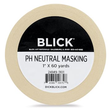 Open in modal - Blick pH Neutral Masking Tape - Natural, 1" x 60 yds - front