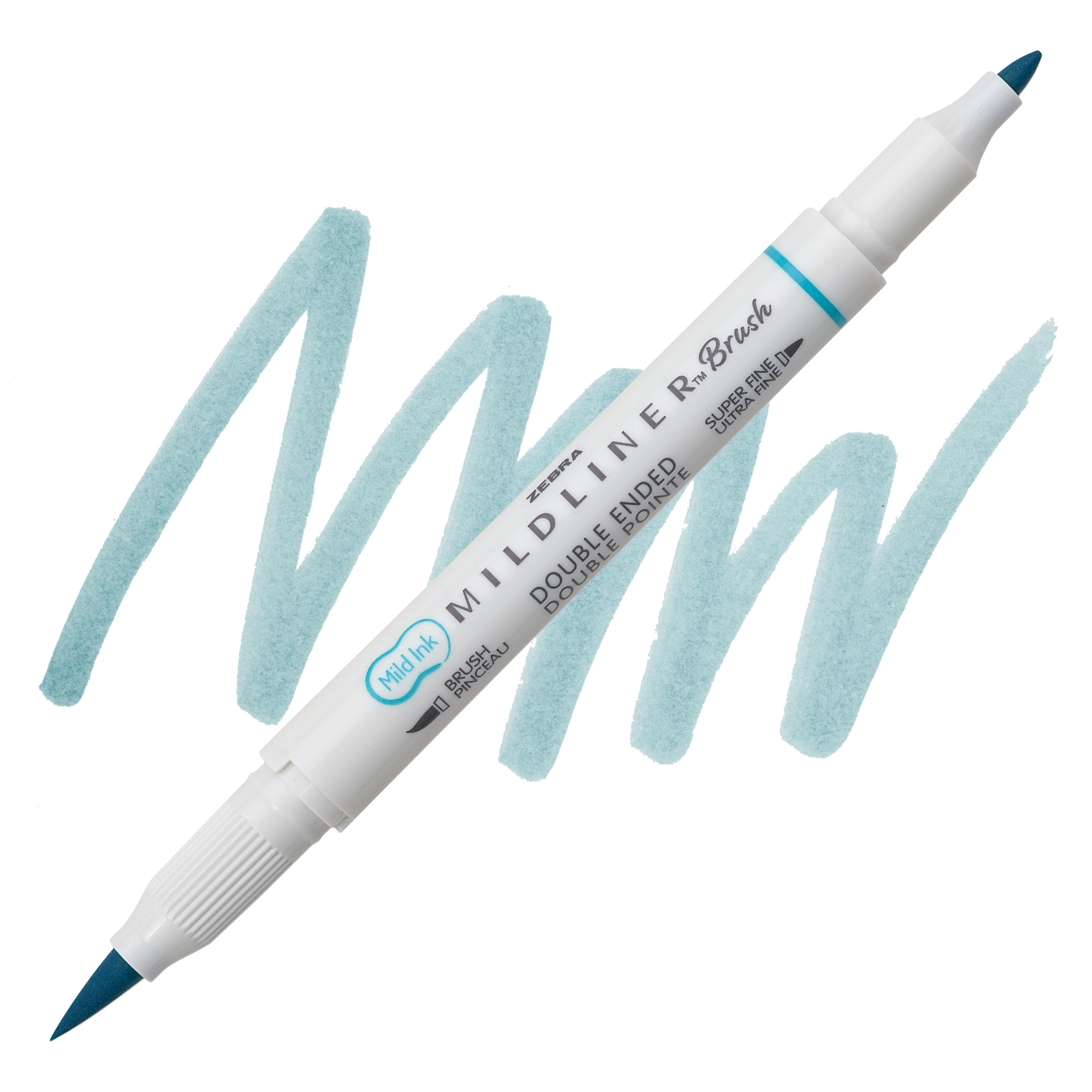 Zebra Mildliner Double Ended Brush Pen - Smoke Blue