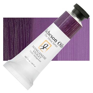 Open in modal - Shiva Signature Artist Oil Color - Manganese Violet, 1.25 oz Tube and swatch