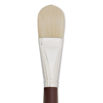 Silver Brush Silverstone Premium White Hog Bristle Brush - Filbert, Long Handle, Size 16