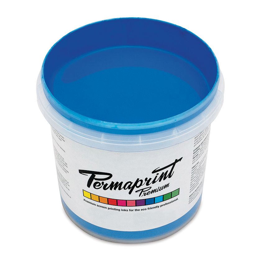 Permaprint Premium Screen Ink - Glow Blue, 1 L 