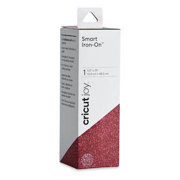 Open in modal - Cricut Joy Smart Iron-On - Glitter Pink, 5-1/2" x 19", Roll (In packaging)