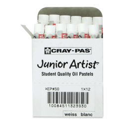 Sakura Cray-Pas Junior Artist Oil Pastel - White, Box of 12