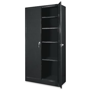 Open in modal - Atlantic Metal Bookcase - 36" x 72" x 18", Black, 4 Shelves