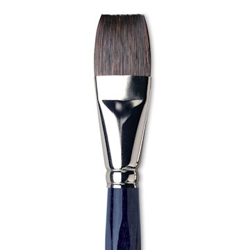 Open in modal - Da Vinci Sable Mix Brush - Flat Wash, Short Handle, Size 24 close up