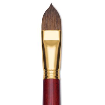 Open in modal - Blick Master Synthetic Kolinsky Brush - Short Handle, Filbert, Size 22, close-up