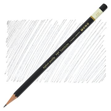 Open in modal - Tombow Mono Professional Drawing Pencil - 6H (hardest) pencil and swatch