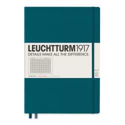 Leuchtturm1917 Squared Hardbound Notebook - Pacific Green, Master Slim, 8-3/4" x 12-1/2"