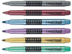 Sargent Art Liquid Metals Metallic Marker Set - Assorted Colors, Medium