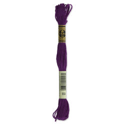 DMC Cotton Embroidery Floss - Very Dark Violet, 8-3/4 yards (Front of label)