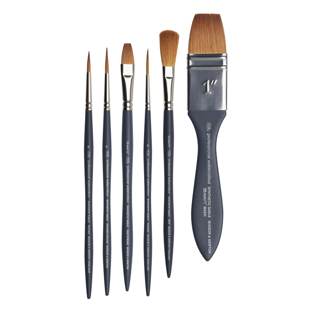 Professional Watercolour Synthetic Sable Brushes - Professional Watercolour  Synthetic Sable Brush, Quill, Short Handle, Medium