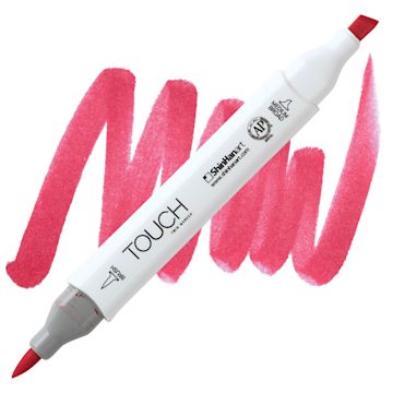 Open in modal - ShinHan Touch Twin Brush Marker - Carmine R11 marker and swatch