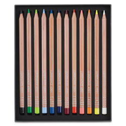 
Caran d'Ache Luminance Colored Pencils -  Set of 12. Open tray of pencils.  