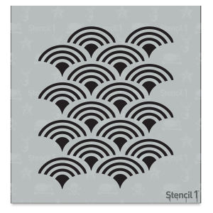 Stencil1 Stencil - Scallop, Repeat Pattern, 5-3/4" x 6"