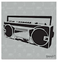 Stencil1 Stencil - Boom Box, 5-3/4