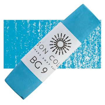 Open in modal - Unison Handmade Pastel - Blue Green 9 pastel and swatch